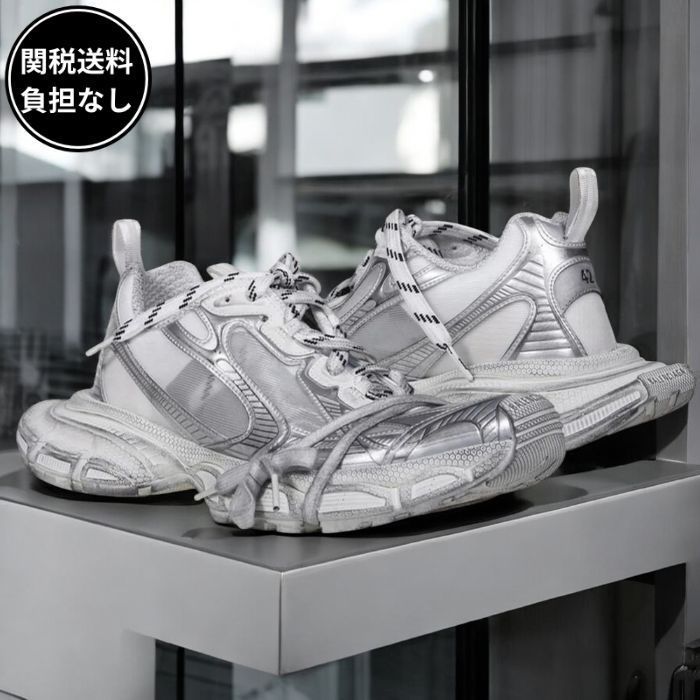 BALENCIAGA 3XL Summer Mesh スニーカー ロゴ White 関税送料込