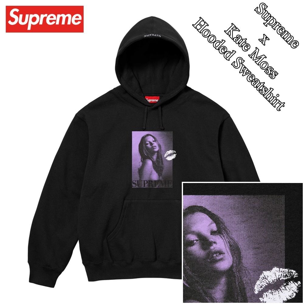 Supreme x Kate Moss】Hooded Sweatshirt☆Black☆24FW☆ (Supreme