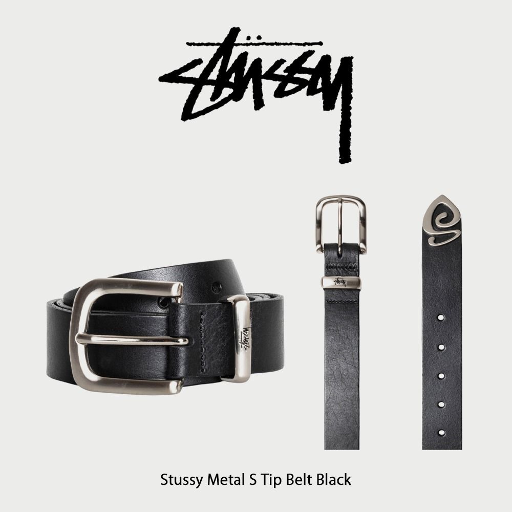 Stussy】 正規品☆ Metal S Tip Belt Black ☆人気 (STUSSY/ベルト