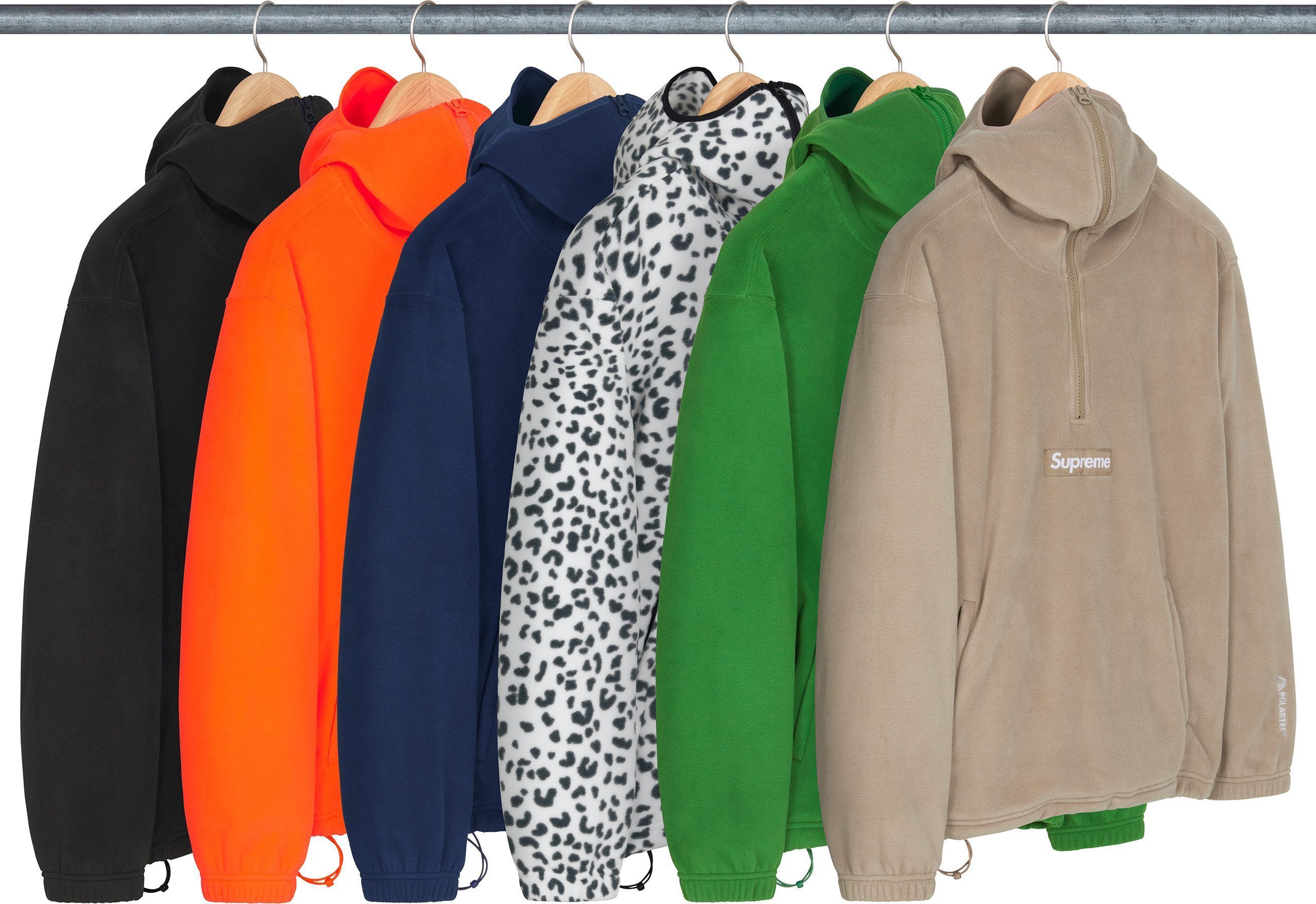FW24 Supreme Polartec Facemask Half Zip Hooded Sweatshirt (Supreme