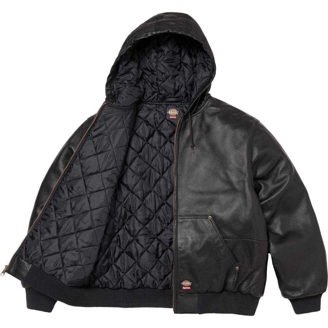 24AW Week16 Supreme Dickies Hooded Leather Work Jacket (Supreme