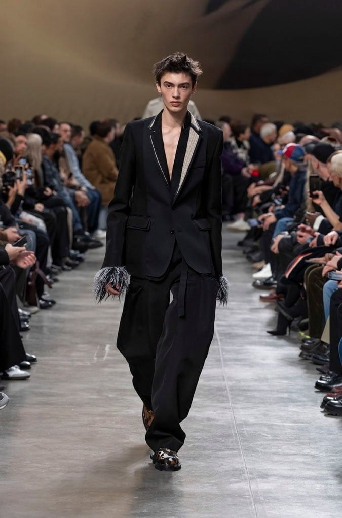 国内発【sacai】Doeskin x Double-Faced Silk Cotton Jacket (sacai