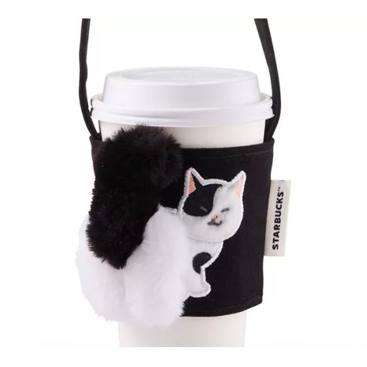 Starbucks スタバ 台湾 ドリンクホルダー 猫 キャット しっぽ