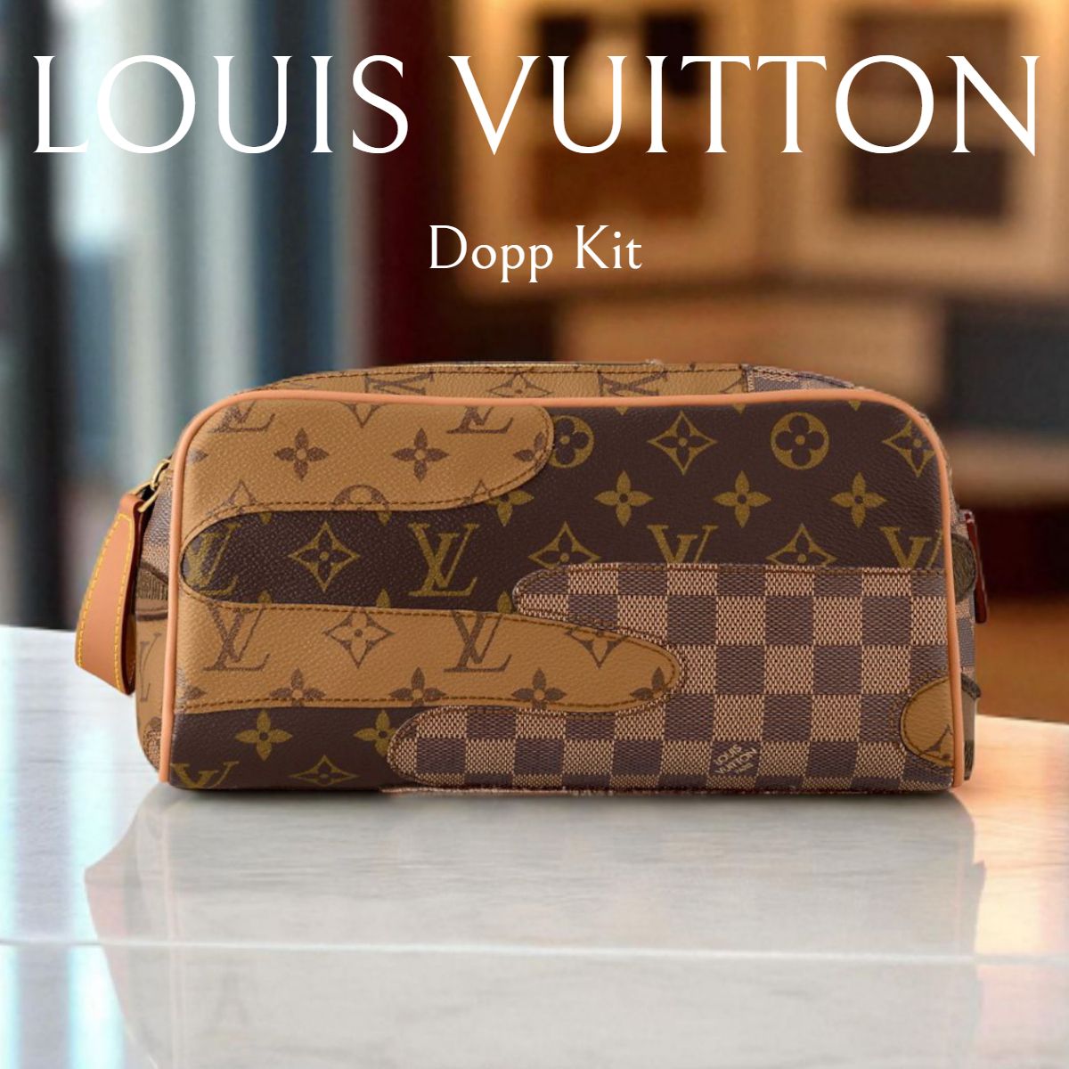 NEW*LV*Dopp Kit モノグラムダミエ クラッチポーチバッグ M26114