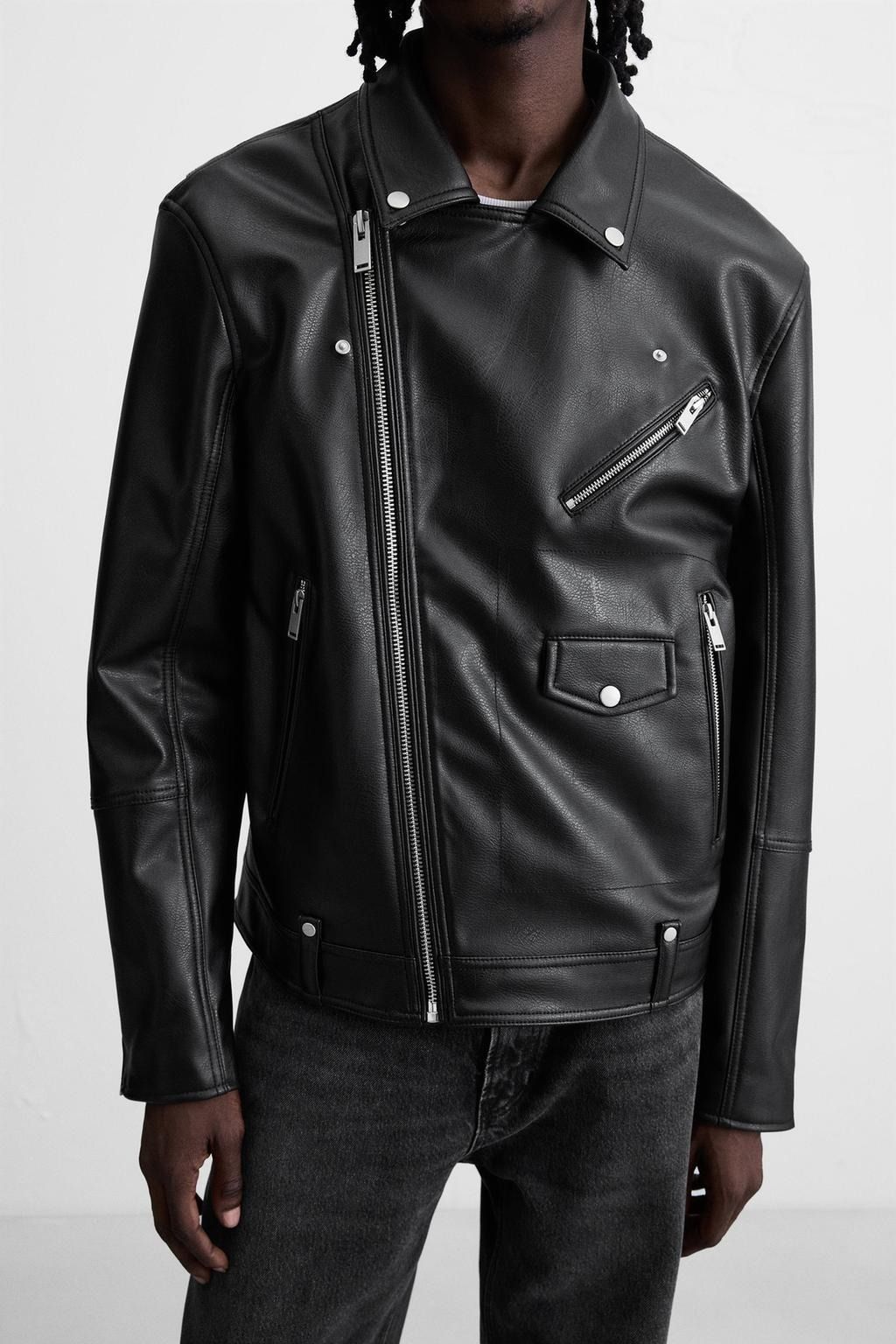 ☆ドイツ発*ZARA*新作*フェイクレザーライダースジャケット/BS☆ (ZARA