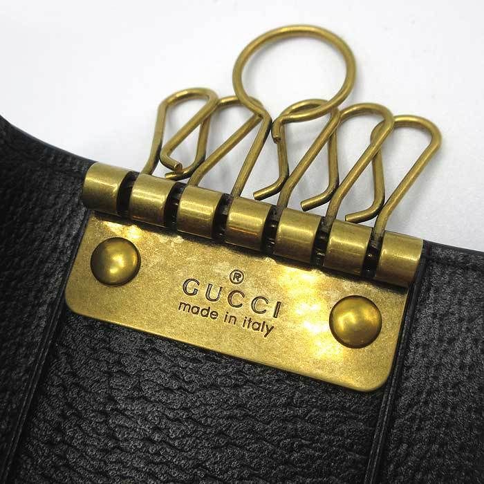 国内即送 GUCCI アニマリエ レザー ハチ 6連 キーケース 523683 (GUCCI
