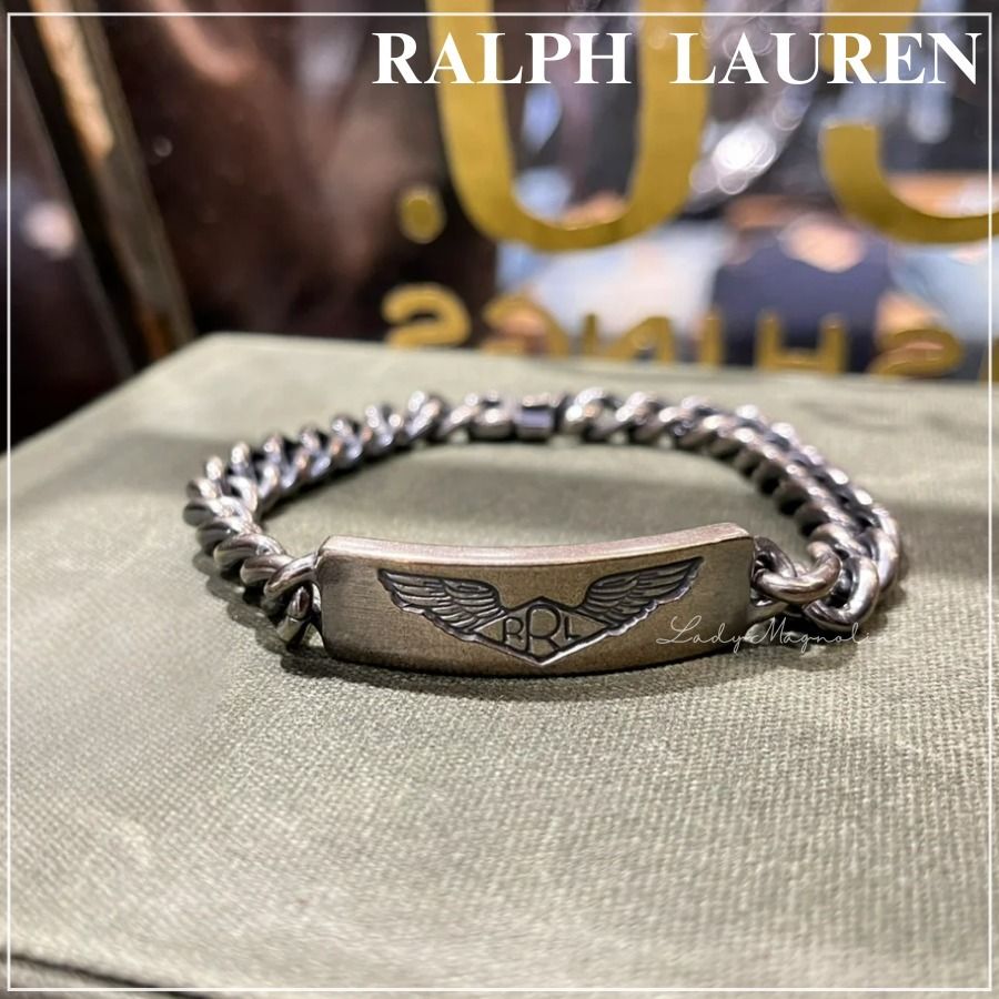 Ralph Lauren】RRL ハンドメイド ID ブレスレット シルバー (Ralph