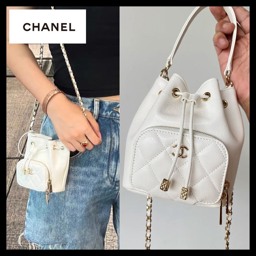 CHANEL☆巾着】チェーンクラッチ ショルダー&ハンドバッグ (CHANEL