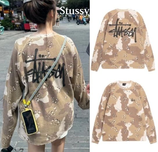 STUSSY】Raglan Thermal LS Crew Desert Camo (STUSSY/Tシャツ