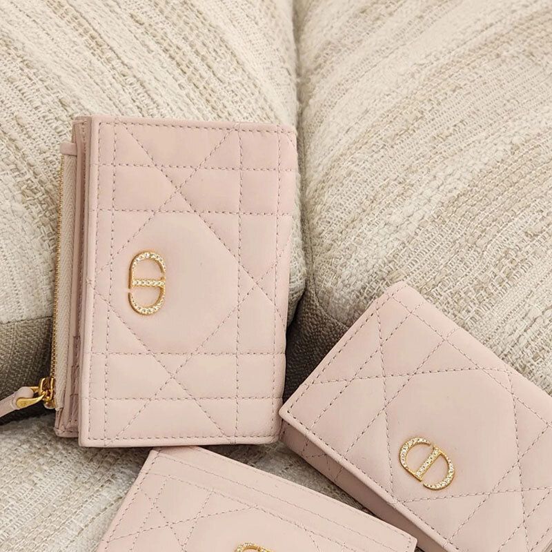 エレガント♪】Dior Caro Dahlia クリスタル ウォレット (Dior