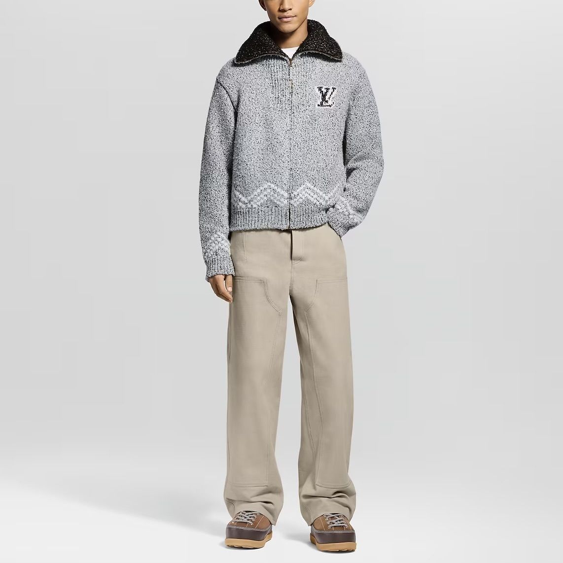 NIGOコラボ【Louis Vuitton】ジップニットブルゾン (Louis Vuitton