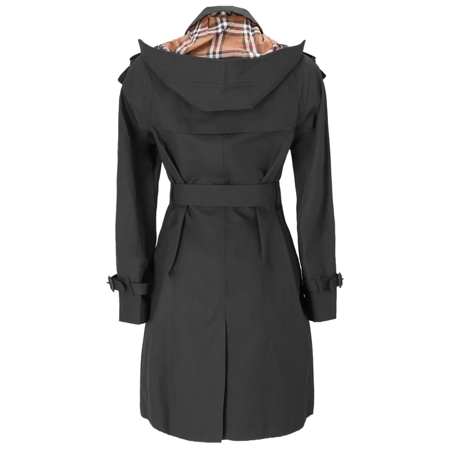 ☆BURBERRY☆AMBERFORDフード チェック トレンチコート 80922621