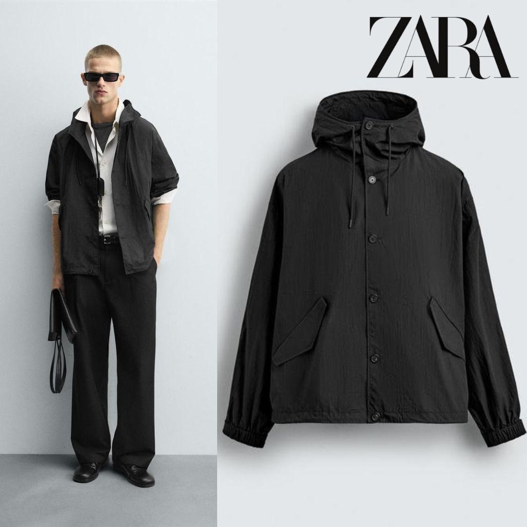 ZARA］テクニカルフード付きジャケット (ZARA/フリースジャケット