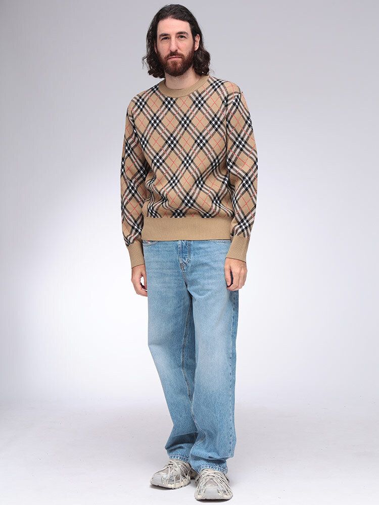BURBERRY セーター バーバリーチェック ニット ウール (Burberry