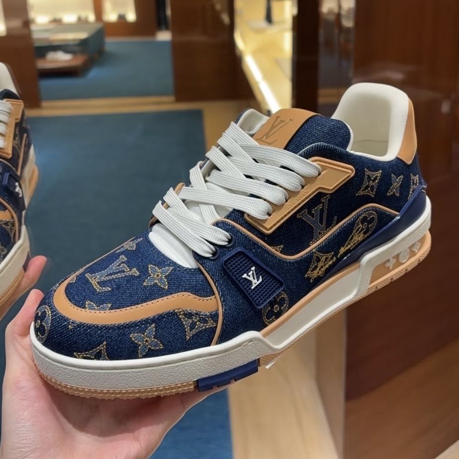 ルイヴィトン】LV トレイナー スニーカー デニム (Louis Vuitton