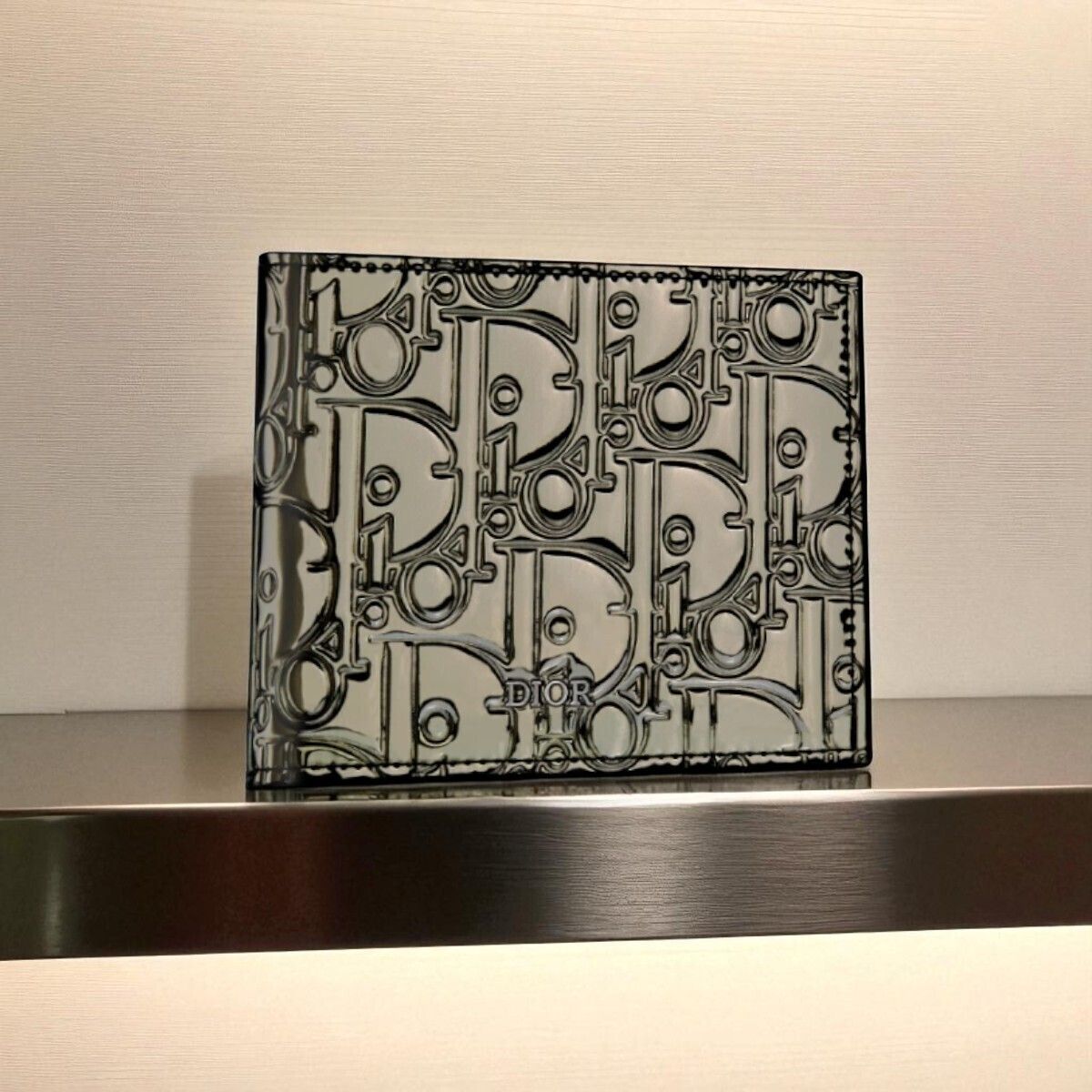 DIOR】ディオール オブリーク メタリック 2つ折り財布 (Dior