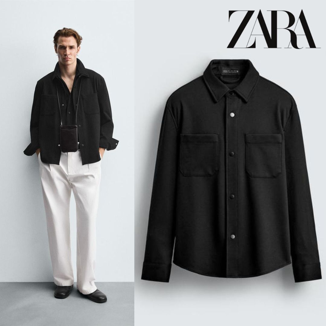 ZARA］コンフォートテクスチャー素材シャツジャケット (ZARA/シャツ