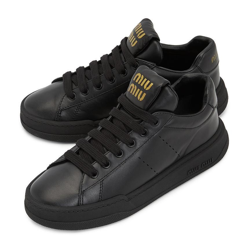 MIU MIU レディース ロートップスニーカー 5E916D LW4 F000 (MiuMiu