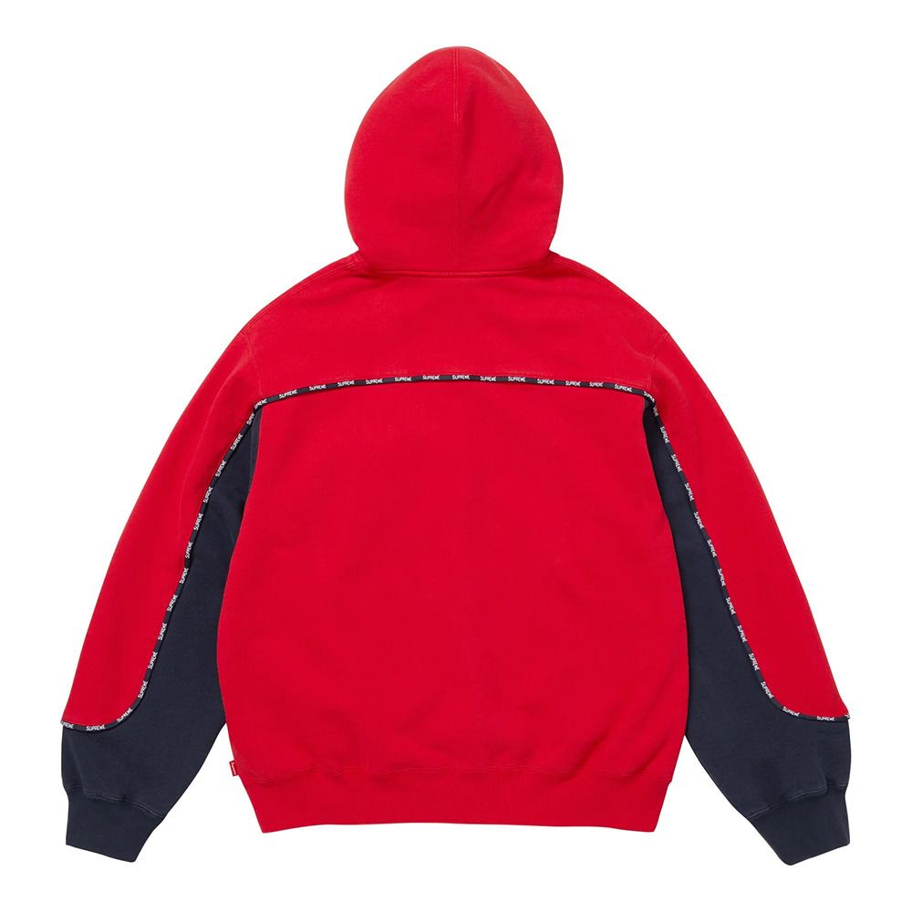 Supreme】Piping Zip Up Hooded Sweatshirt☆Red☆25FW☆ (Supreme