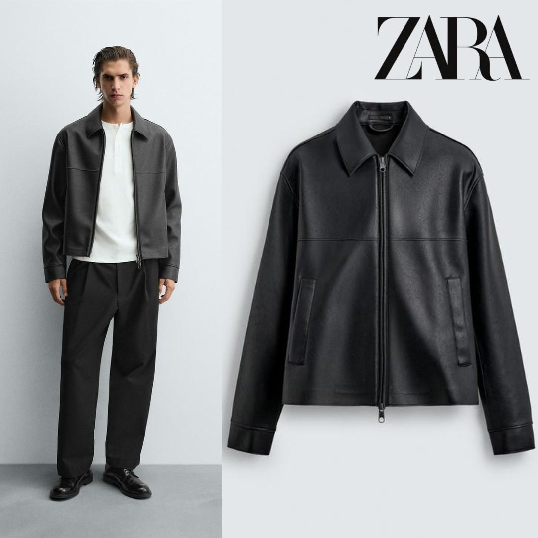 ZARA］フェイクレザー ジャケット (ZARA/レザージャケット) 0155/150