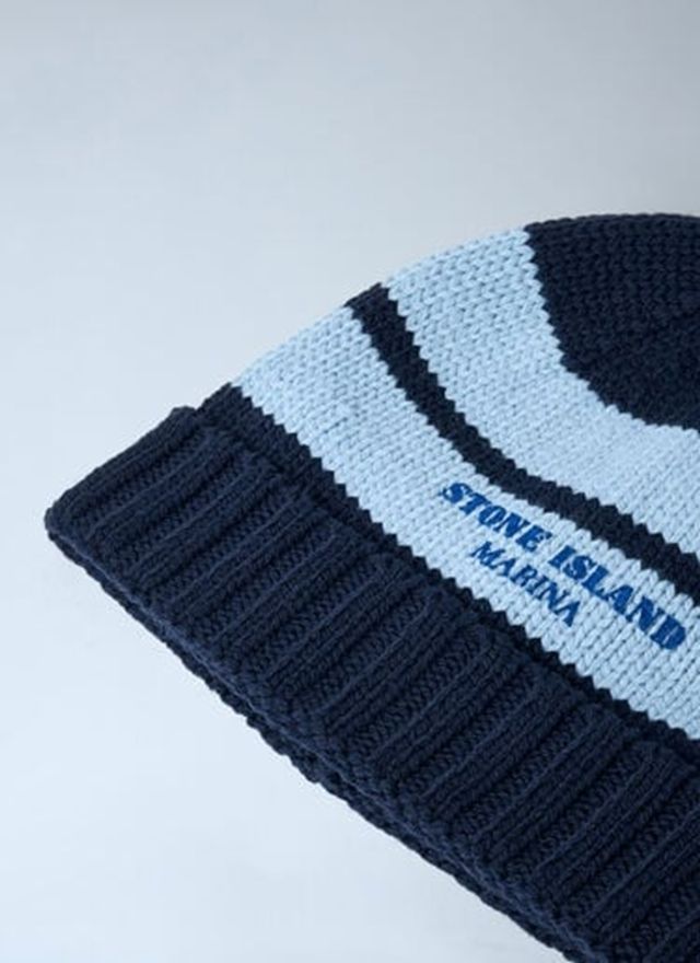 STONE ISLAND *ストーンアイランド* ストライプ ニット ビーニー