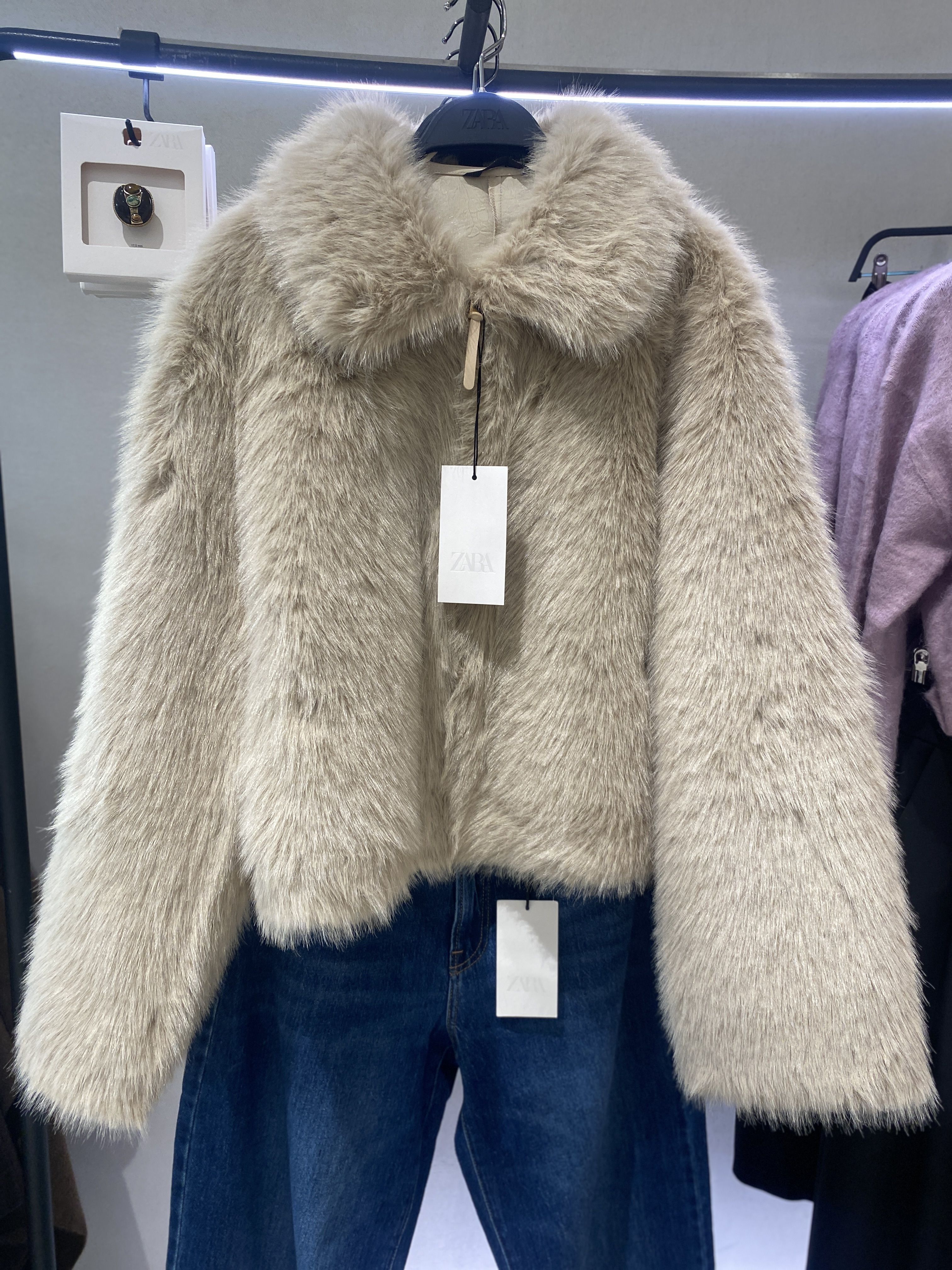 ZARA】ダブルフェイス フェイクファージャケット (ZARA/ムートン