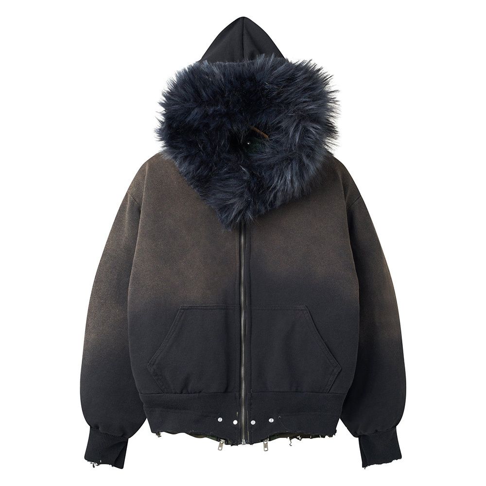 COZY WORLDWIDE】COZY CHAOS OLIVE REVERSIBLE BOMBER JACKET (COZY