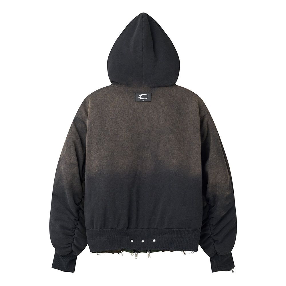 COZY WORLDWIDE】COZY CHAOS OLIVE REVERSIBLE BOMBER JACKET (COZY