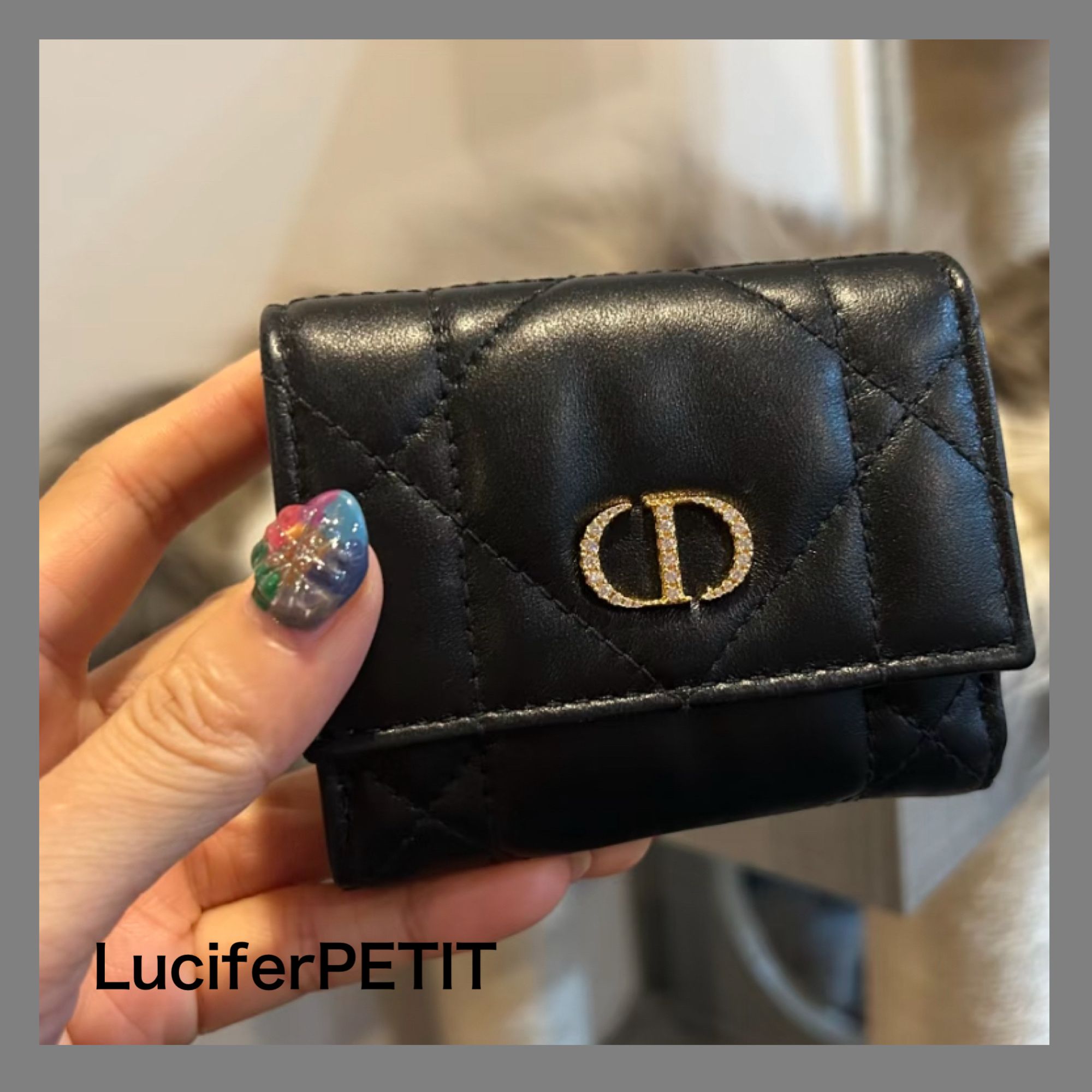 日本限定】Dior Caro Hibiscus クリスタル Lジップウォレット (Dior