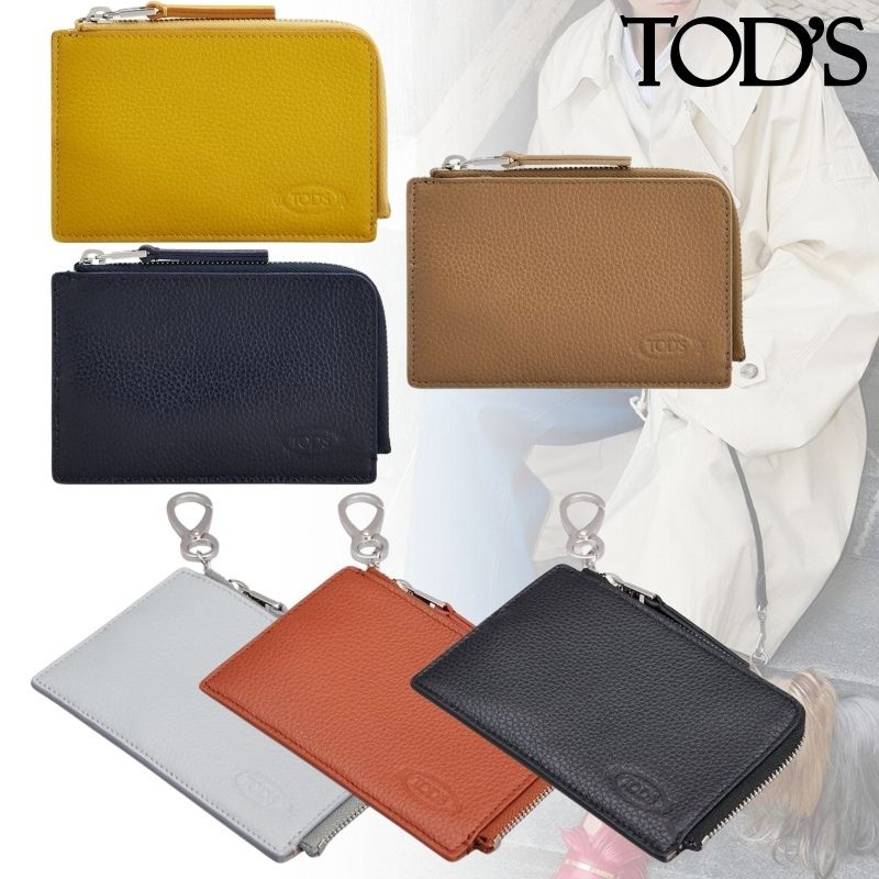 TOD'S トッズ ユニセックス フック付き レザー カード ケース (TOD'S