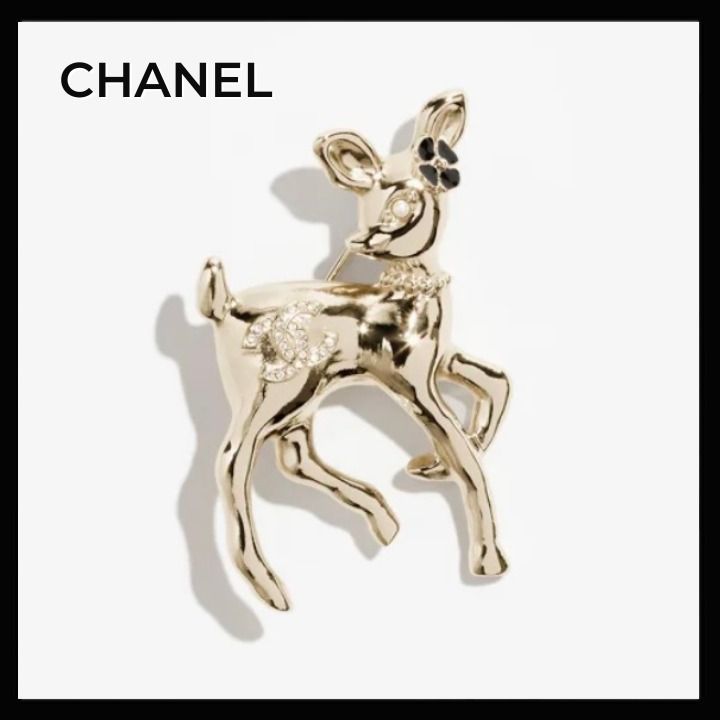 ☆バンビ☆【CHANEL】ブローチ (CHANEL/ブローチ・コサージュ) ABF295
