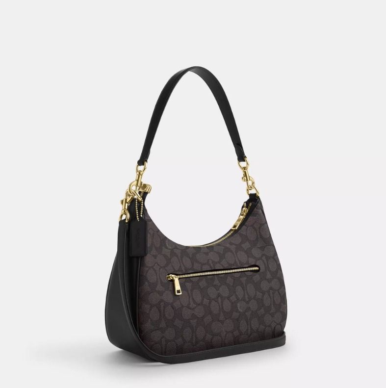 すぐ届く COACH テリ ホーボー バッグ シグネチャー キャンバス (Coach