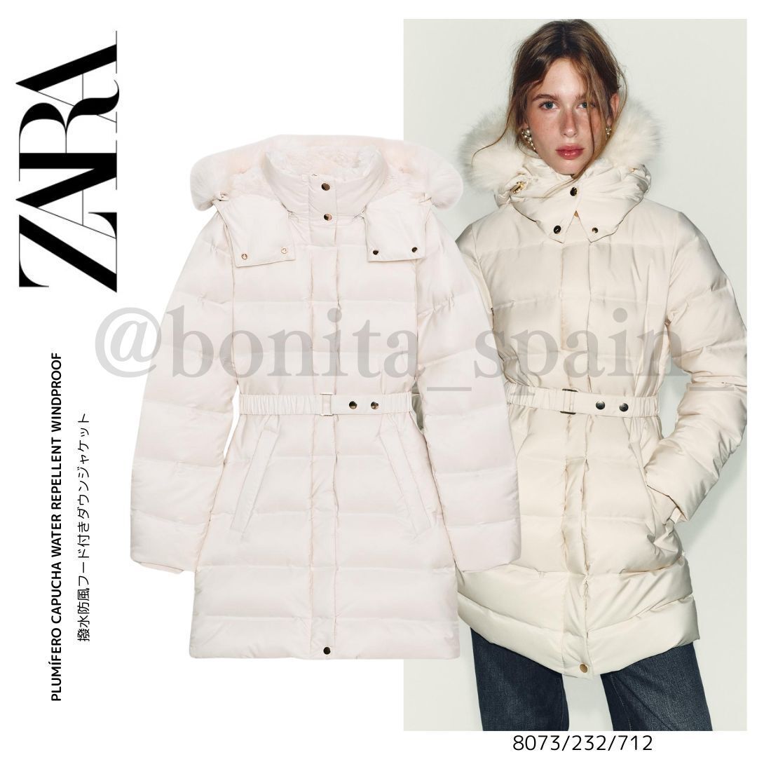 ZARA】撥水防風フード付きダウンジャケット (ZARA/ダウンジャケット