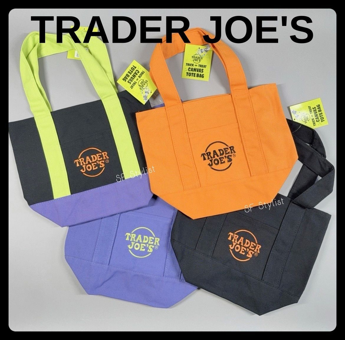 完売品☆Trader Joe's 4枚トレジョ ハロウィン ミニトートバッグ