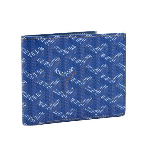 中古品☆ゴヤール☆VICTOIRE メンズ二つ折り財布 ブルー (GOYARD