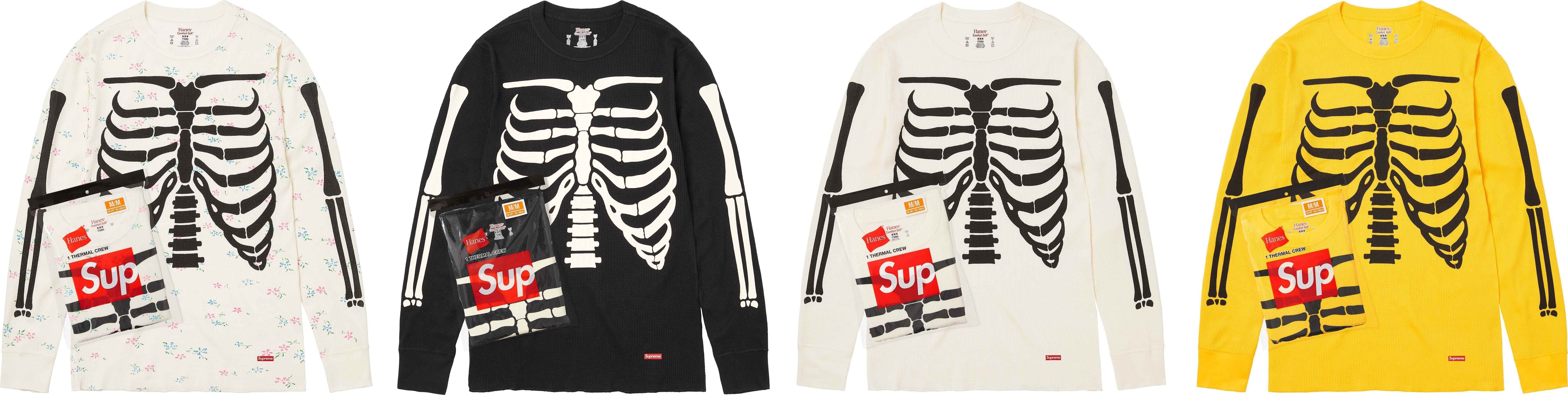FW25 Supreme Hanes Bones Thermal Crew (1 Pack) - サーマル (Supreme