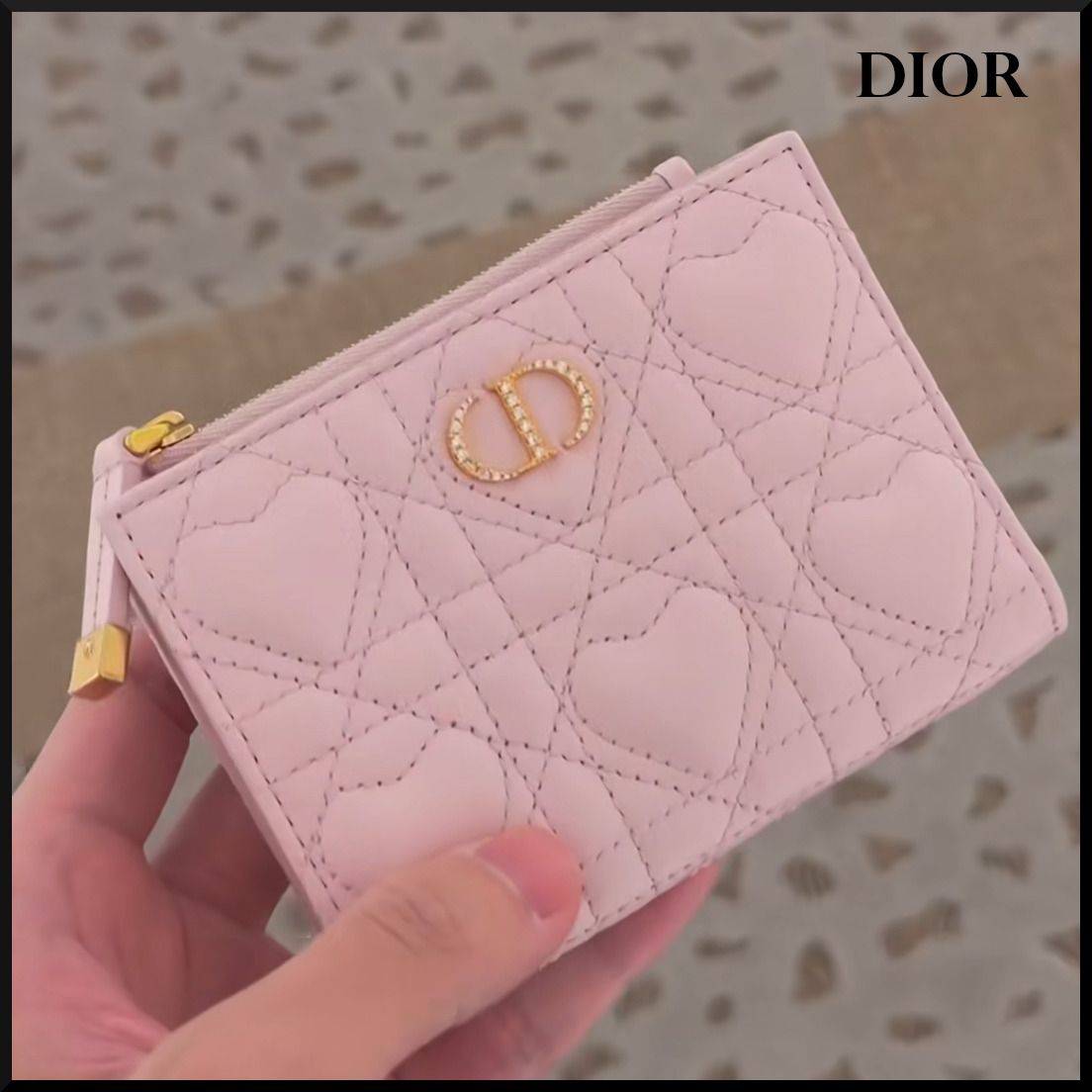 プレゼントにも☆】Dior Caro Dahlia ウォレット (Dior/折りたたみ財布