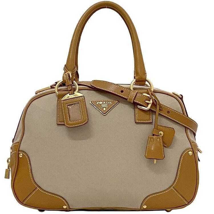 プラダ 2way ボストン バッグ ベージュ オレンジ (PRADA/トートバッグ