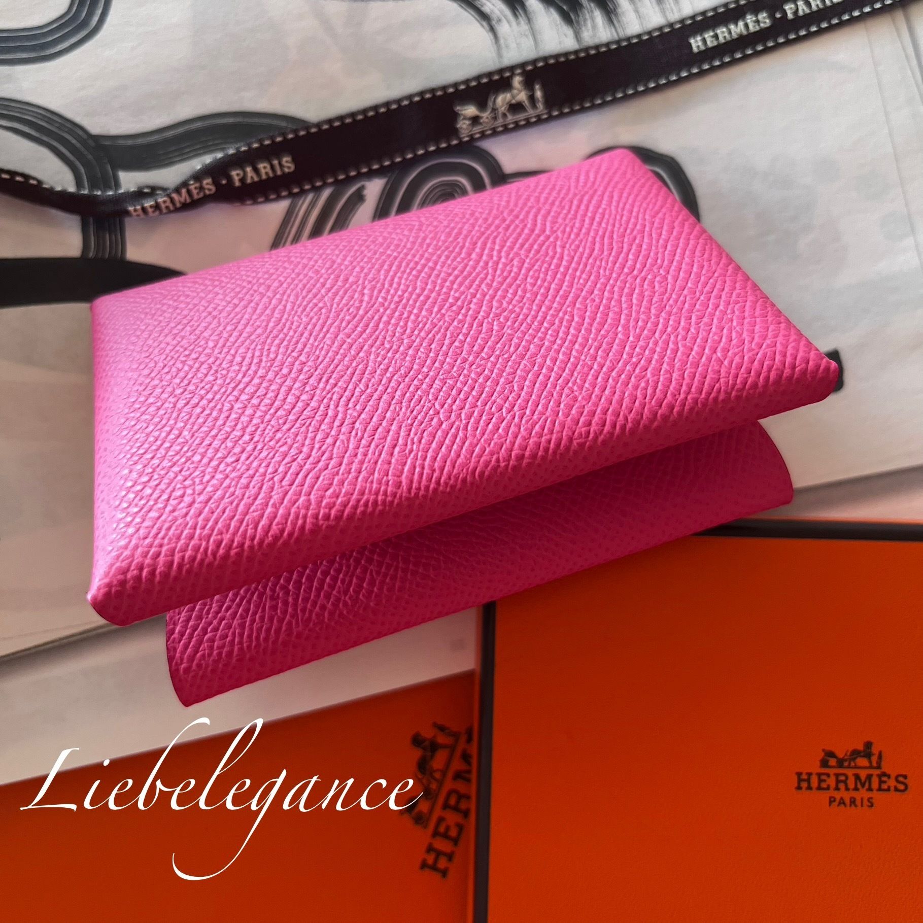 関税無】 HERMES カルヴィデュオ Calvi Duo ローズアザレ (HERMES