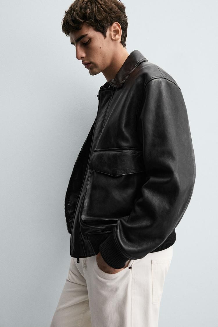 ZARA】レザーポケットジャケット 5388/205/800 (ZARA/レザージャケット