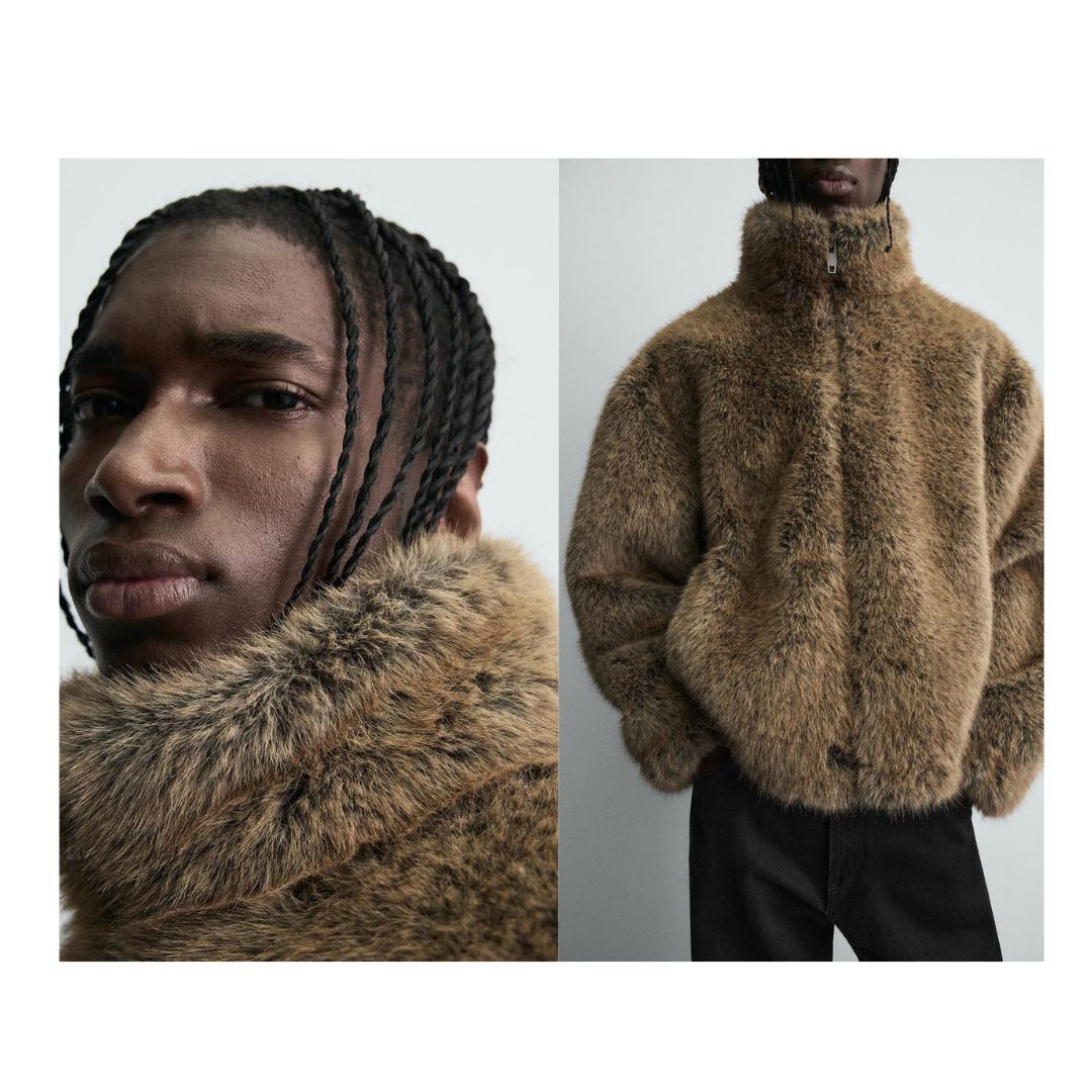 ZARA】ショートフェイクファーコート (ZARA/ジャケットその他