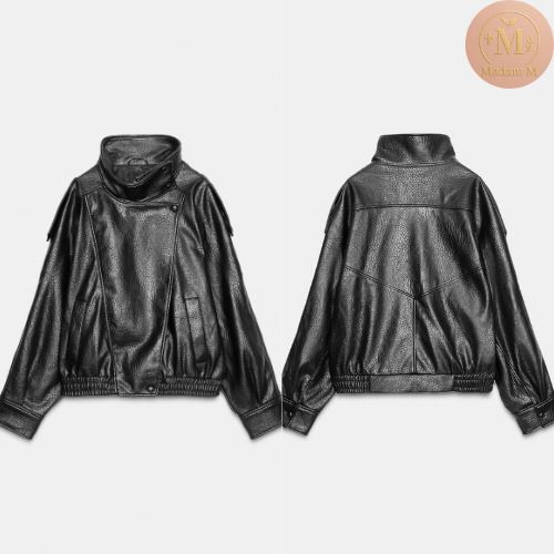 ZARA＊フェイクレザージャケット ブラック 黒＊ 4391/872/800 (ZARA