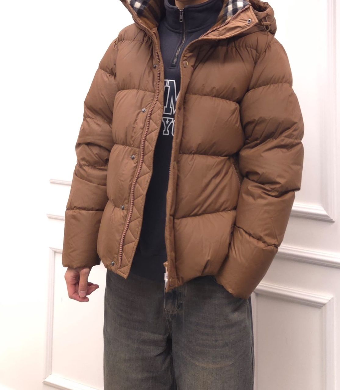 バーバリー ダックダウン パーカー HALSBY DARK BIRCH 81117491