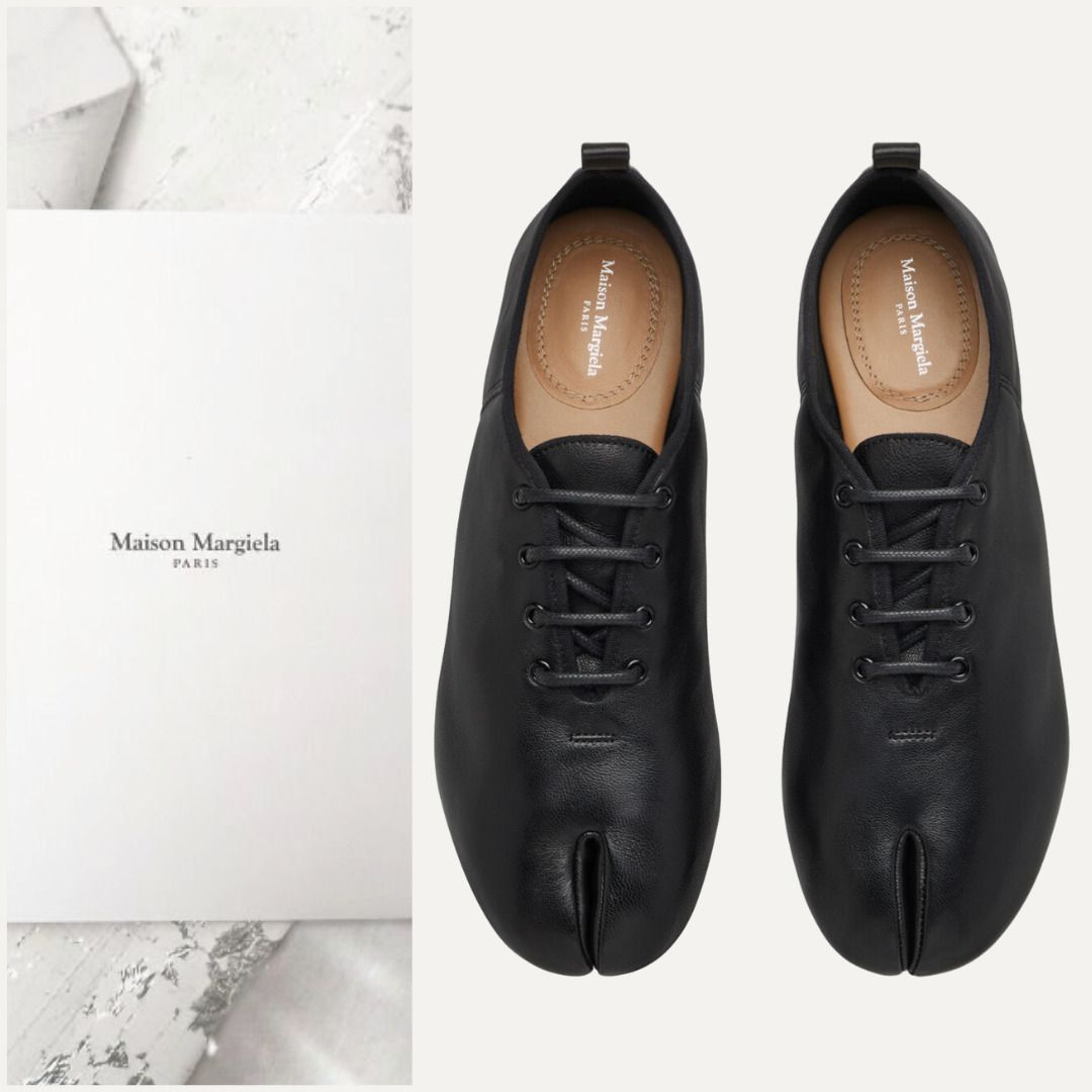 2025新作】Maison Margiela「タビ」ジャズ レースアップ 黒 (Maison