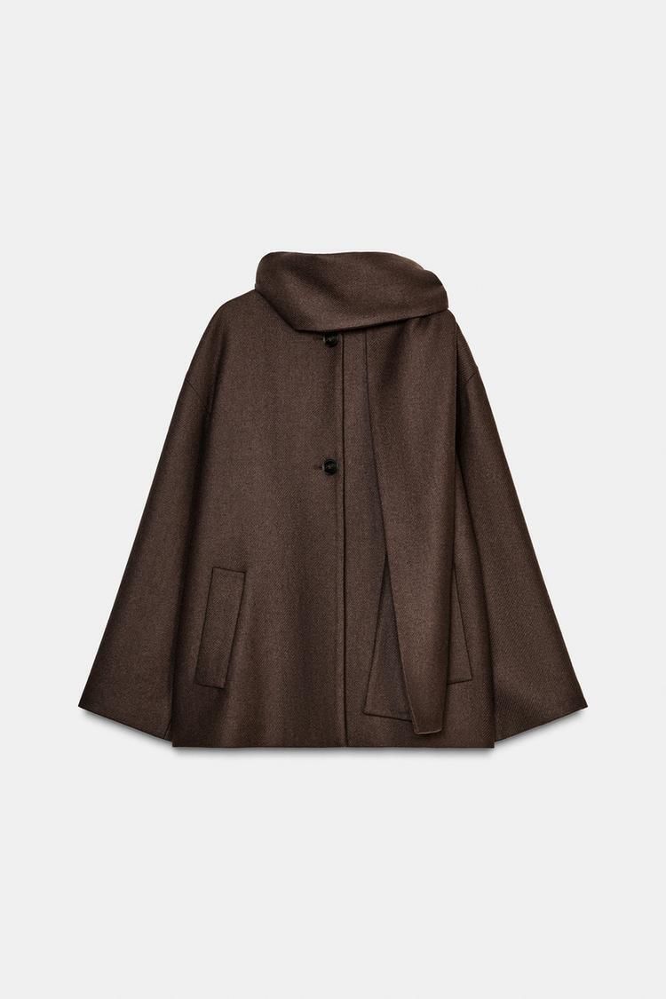 ZARA ウール ショートスカーフコート 2065/323/700 (ZARA/コート) 2065