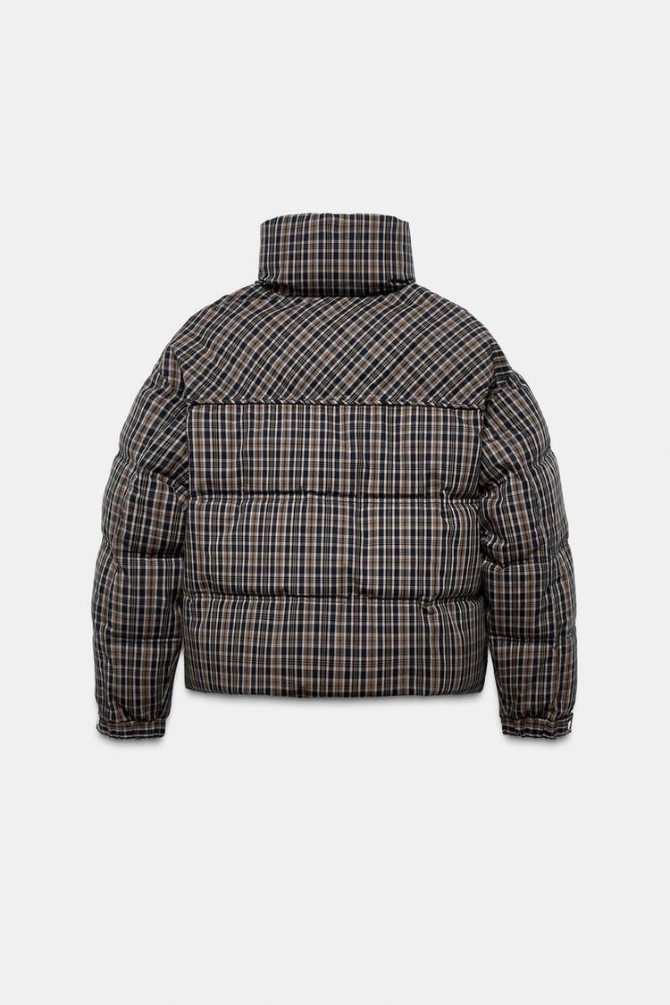 ZARA チェック柄キルティングアノラック 8372/024/700 (ZARA