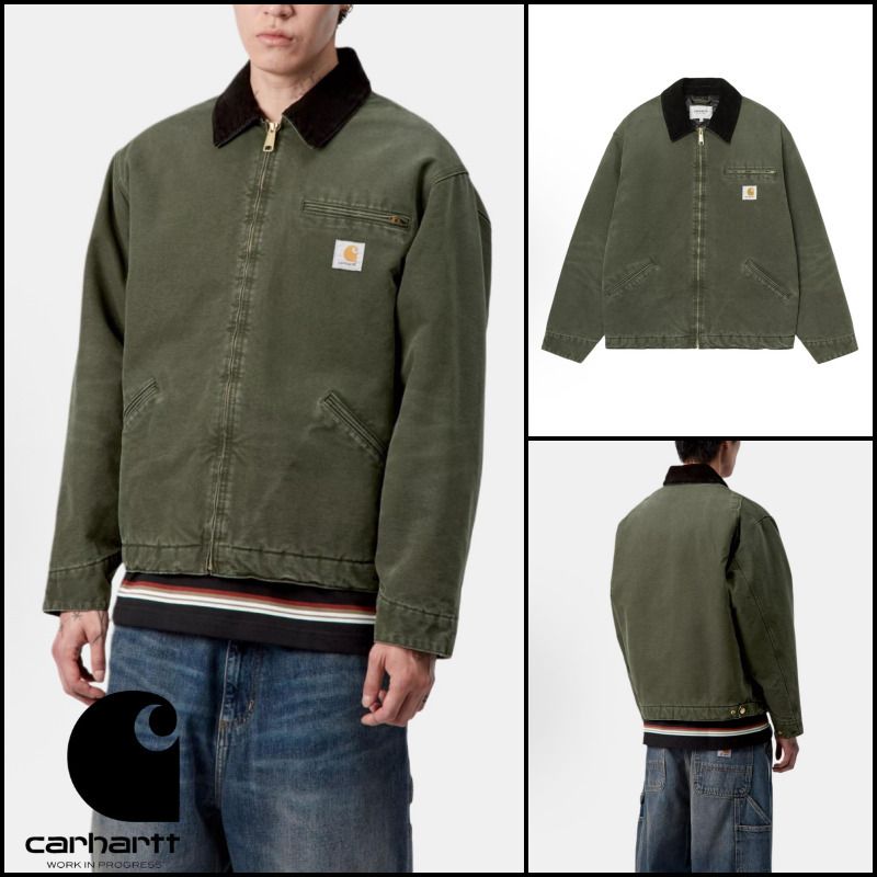 ☆CARHARTT☆OG Detroit Jacket Olive/Black Stone Canvas (Carhartt