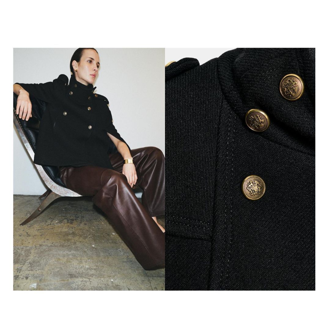 ZARA】MANTECOウールブレンドケープ ZW COLLECTION (ZARA/ポンチョ