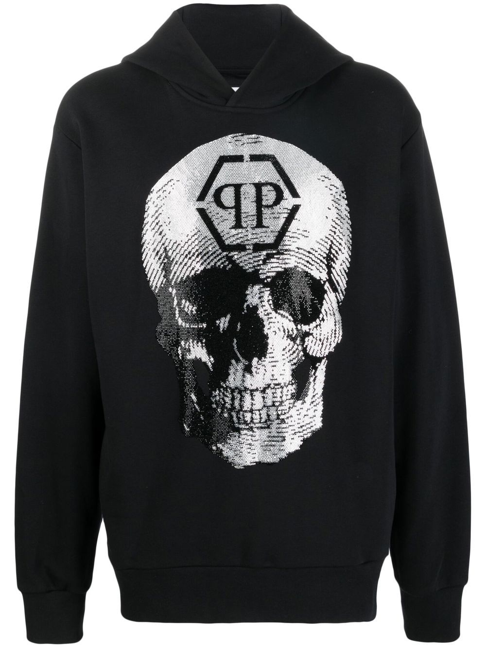 Philipp Plein Skull logo-print Hoodie | Black | FARFETCH