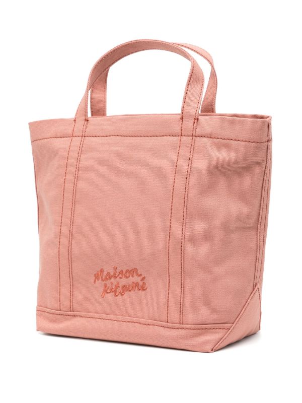 Maison Kitsuné Small Fox Head Tote Bag | Pink | FARFETCH